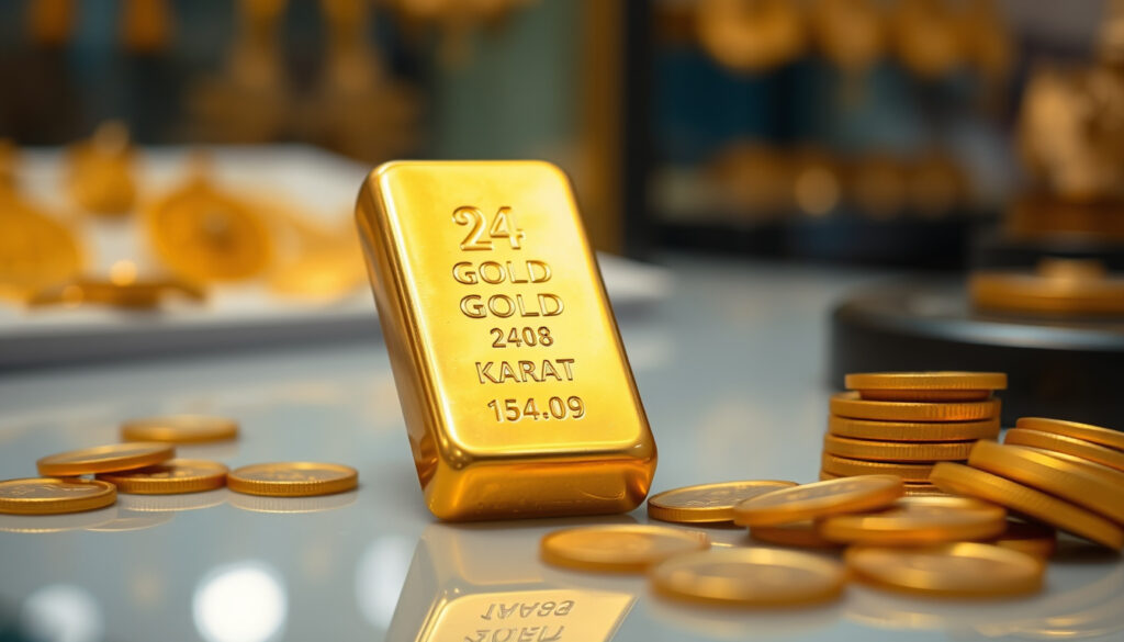 سعر الذهب عيار 24 في الهند اليوم 15,409 روبية